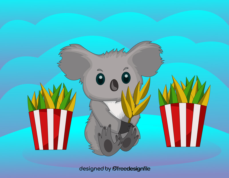 Cute koala vector
