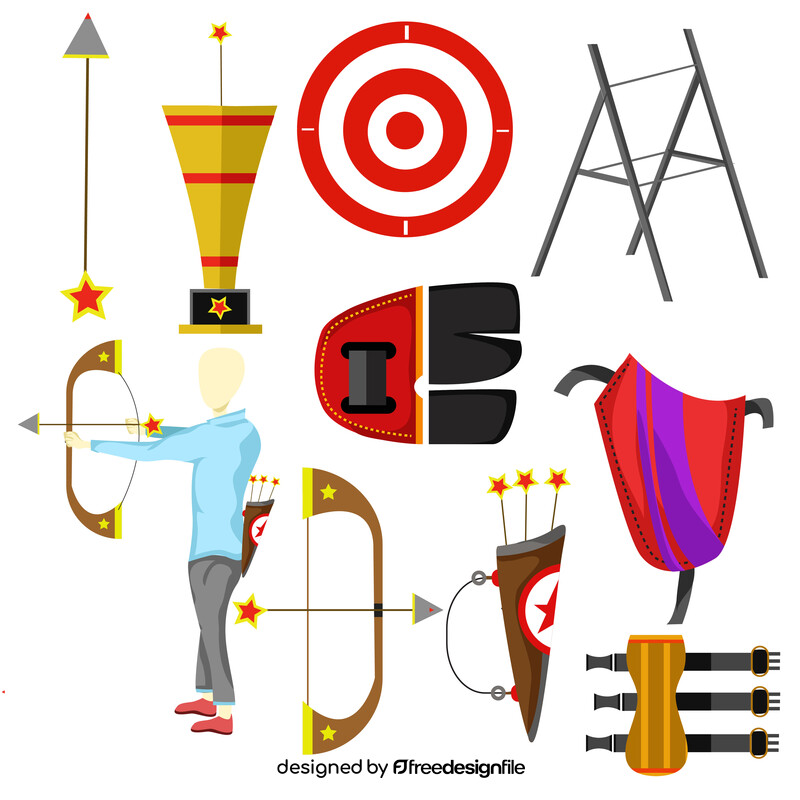 Archery set vector