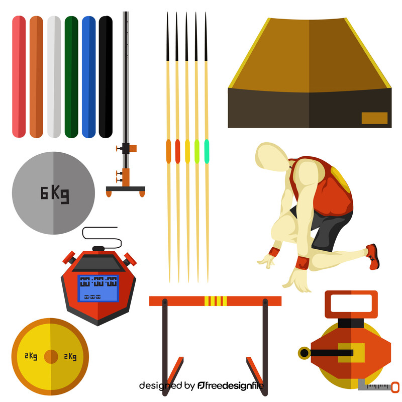 Athletics set vector