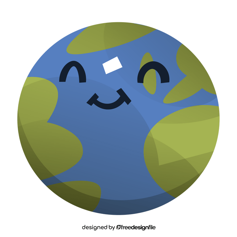 Happy earth globe drawing clipart