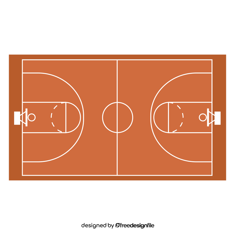 Basketball court clipart