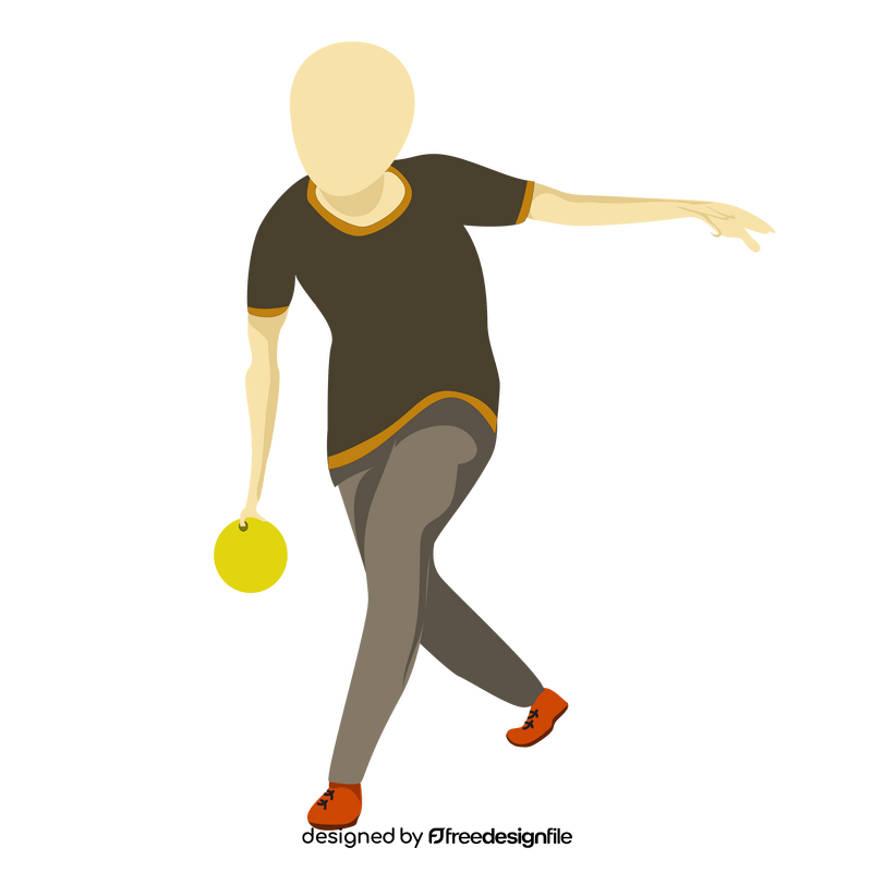 Bowling player clipart