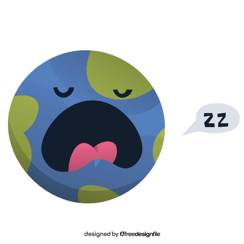 Earth globe sleeping clipart