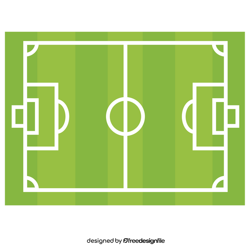 Football soccer field clipart