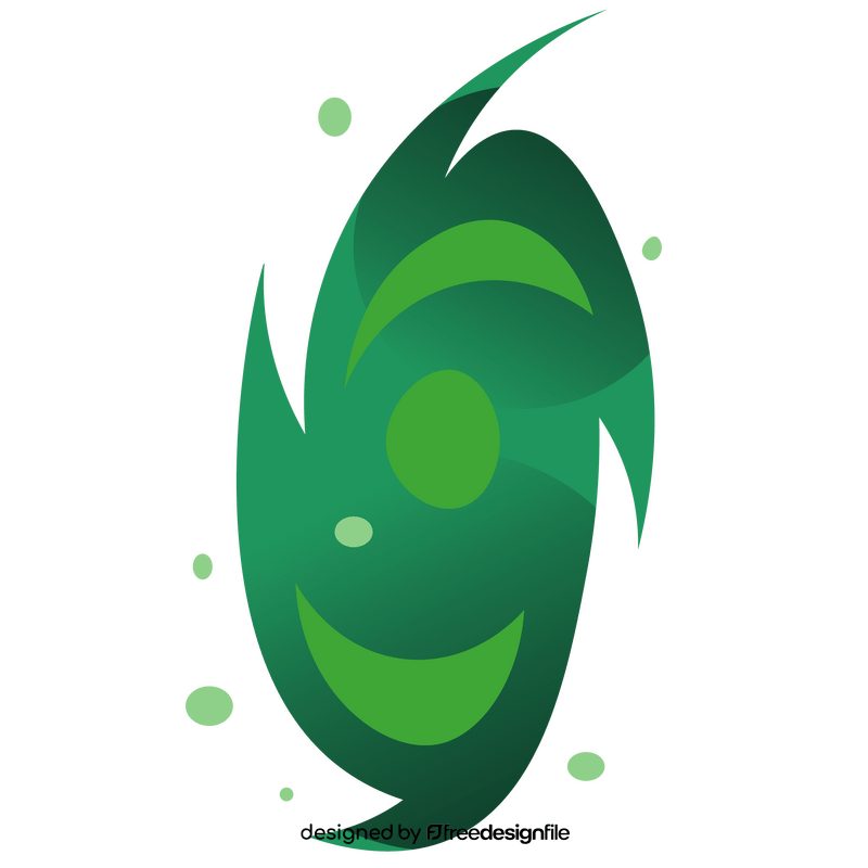 Green galaxy illustration clipart