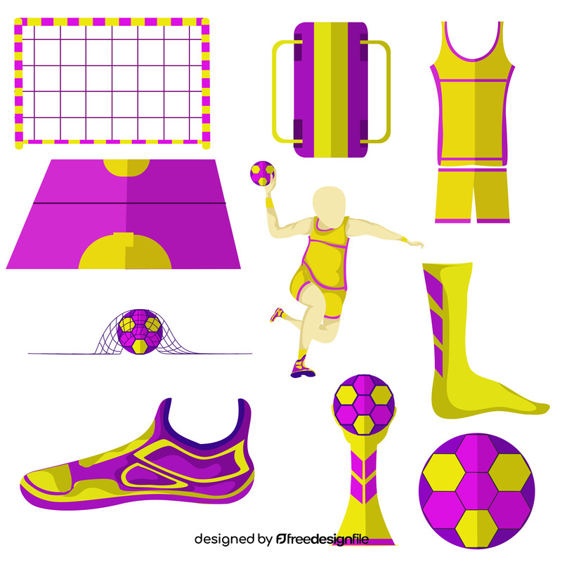 Handball set vector