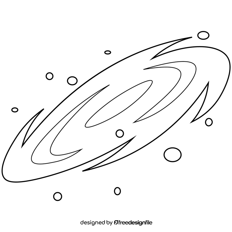 Galaxy violet drawing black and white clipart