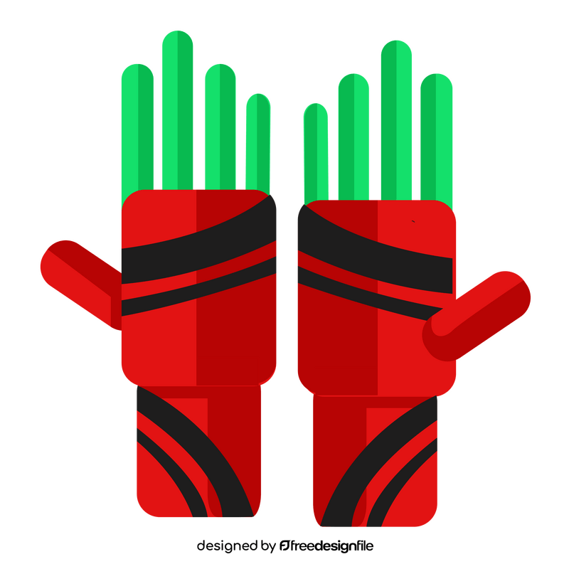 Skiing gloves clipart