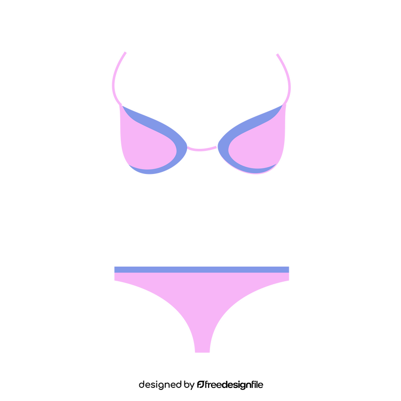 Swimming bikini clipart