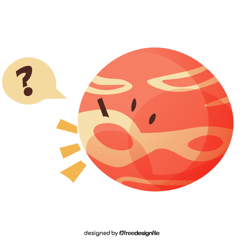 Jupiter confused emoji clipart