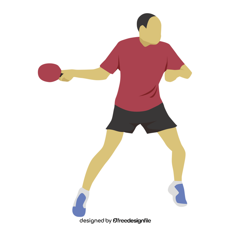 Table tennis player clipart