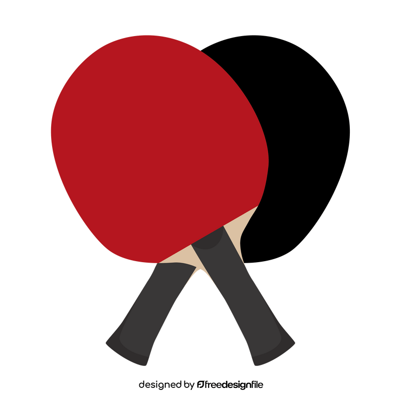 Table tennis rackets clipart