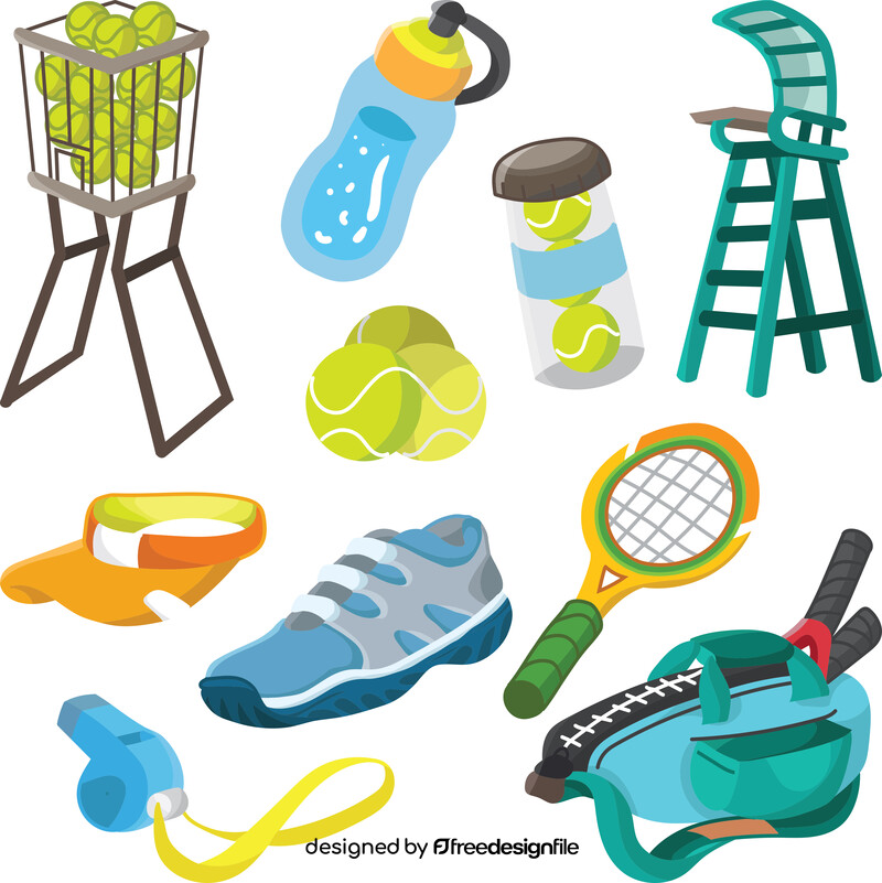 Tennis set vector