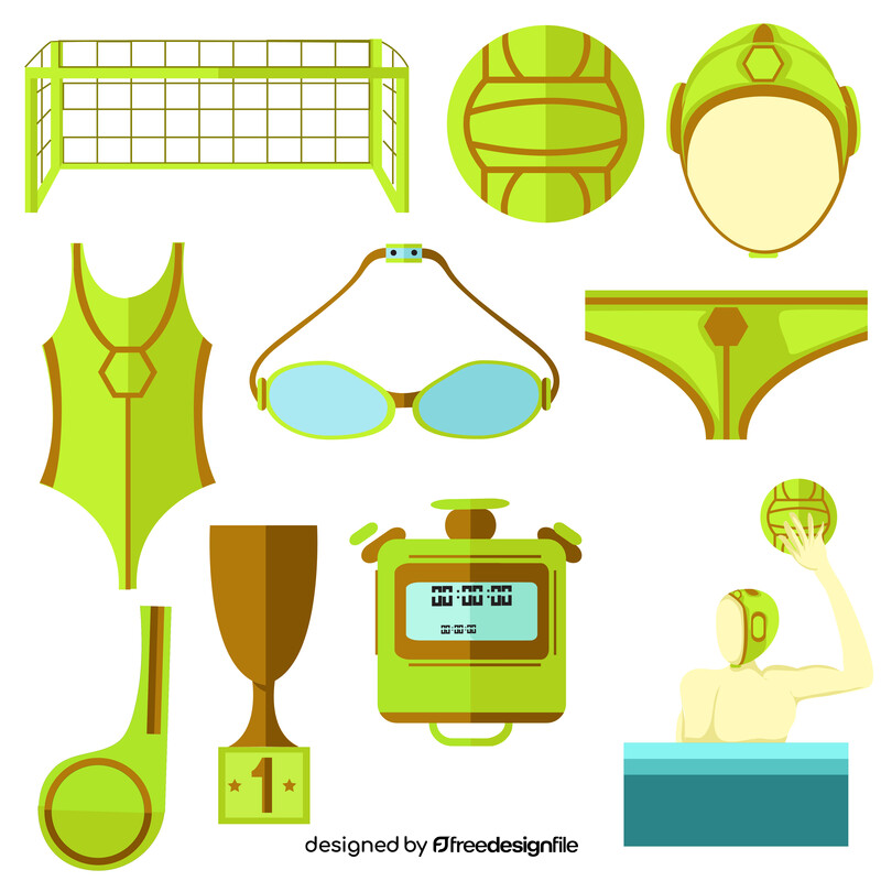 Waterpolo set vector