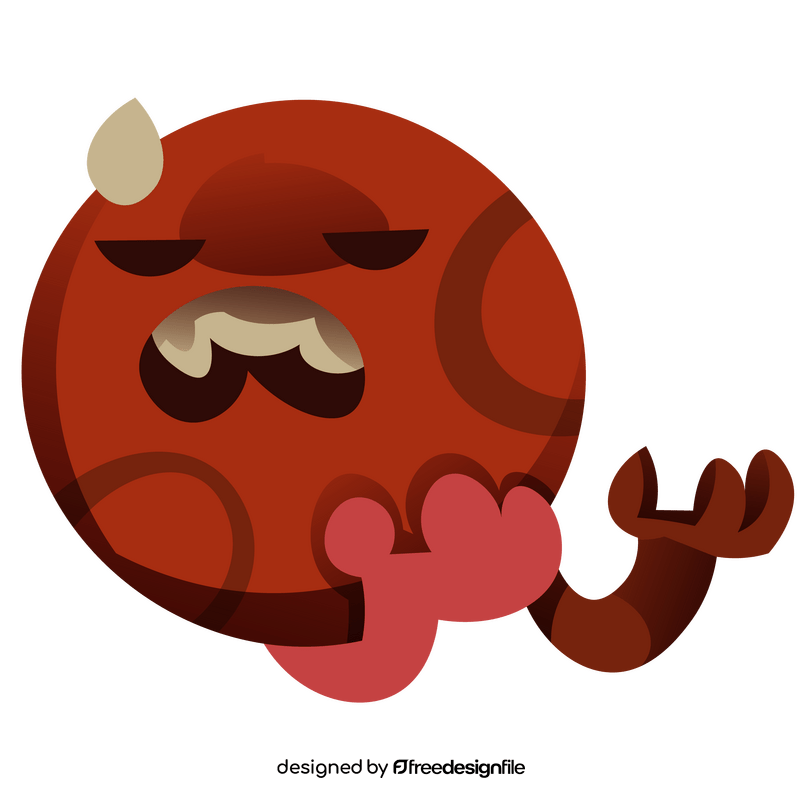 Mars angry emoji illustration clipart