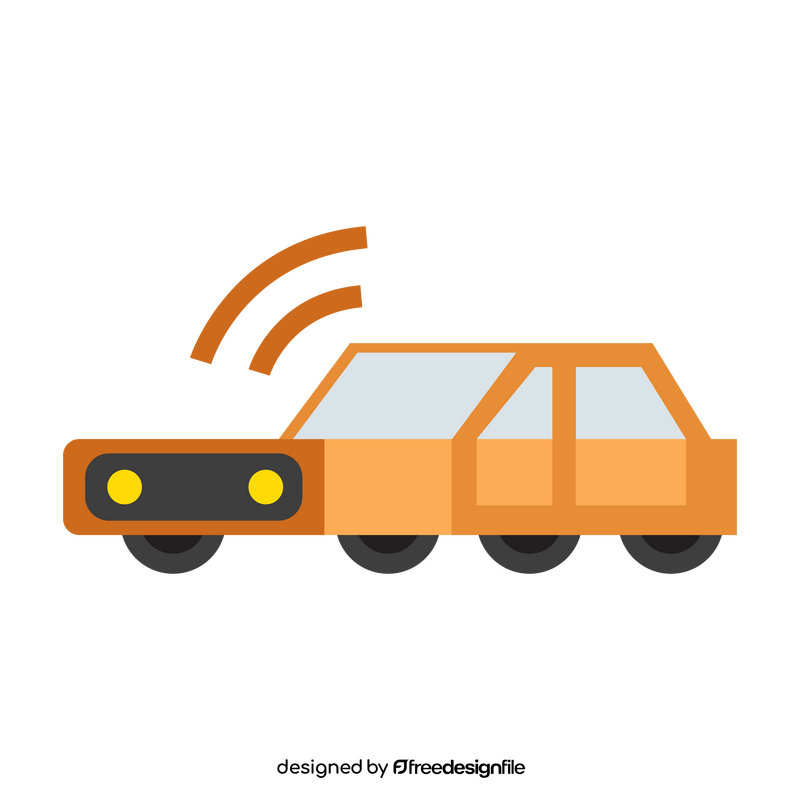 Artificial Intelligence smart car clipart