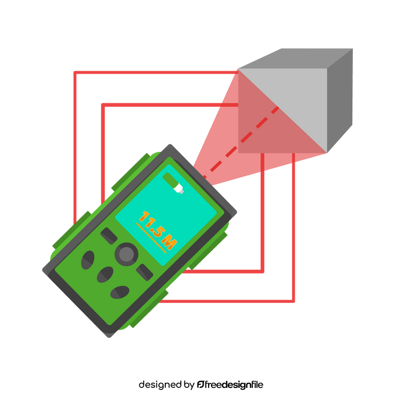 Laser distance measuring tool clipart