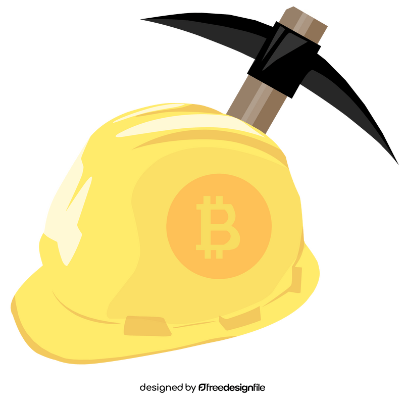 Cryptocurrency bitcoin miner clipart