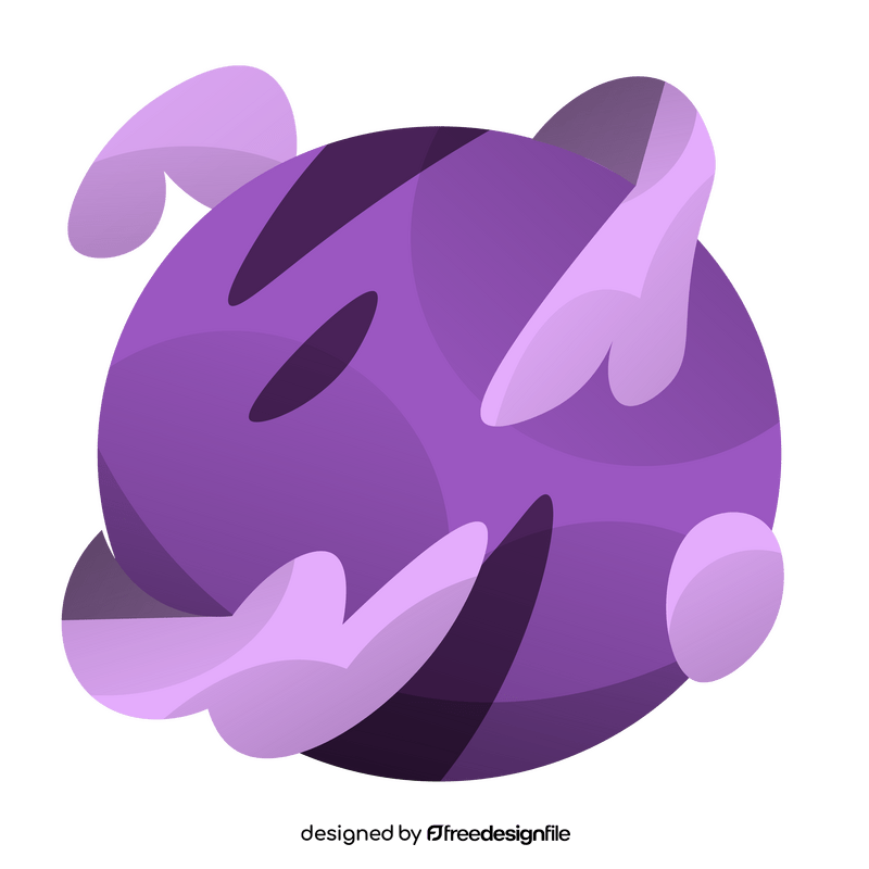 Cartoon neptune with clouds clipart