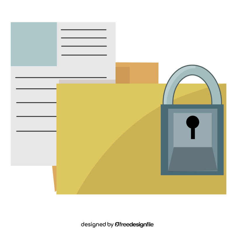 File protection icon clipart