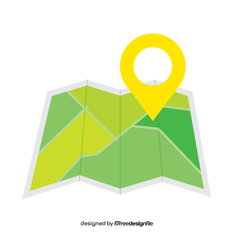 GPS map icon clipart