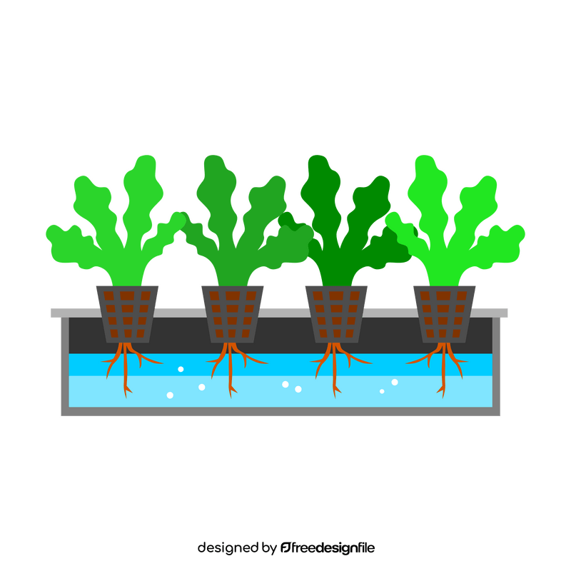 Hydroponics growing tray clipart