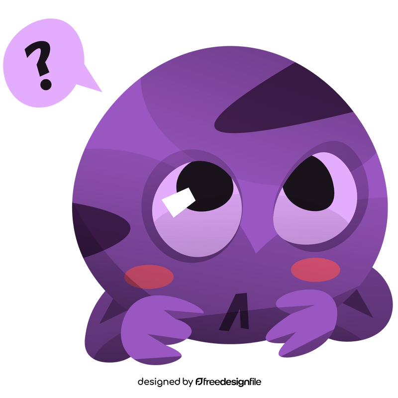 Confused neptune with question mark clipart