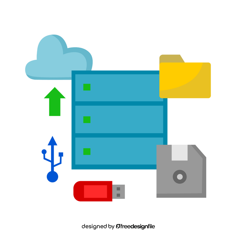 Data storage clipart