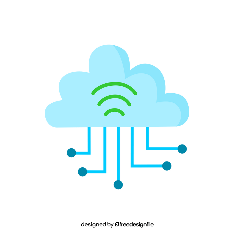 Cloud computing icon clipart