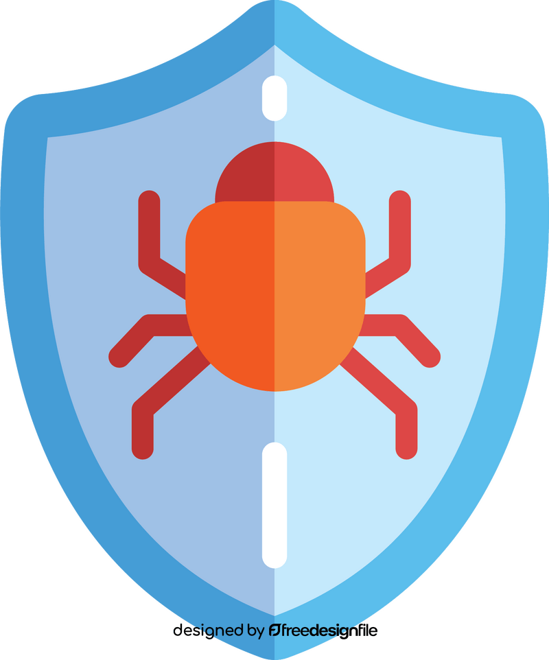 Malware, shield, antivirus icon clipart