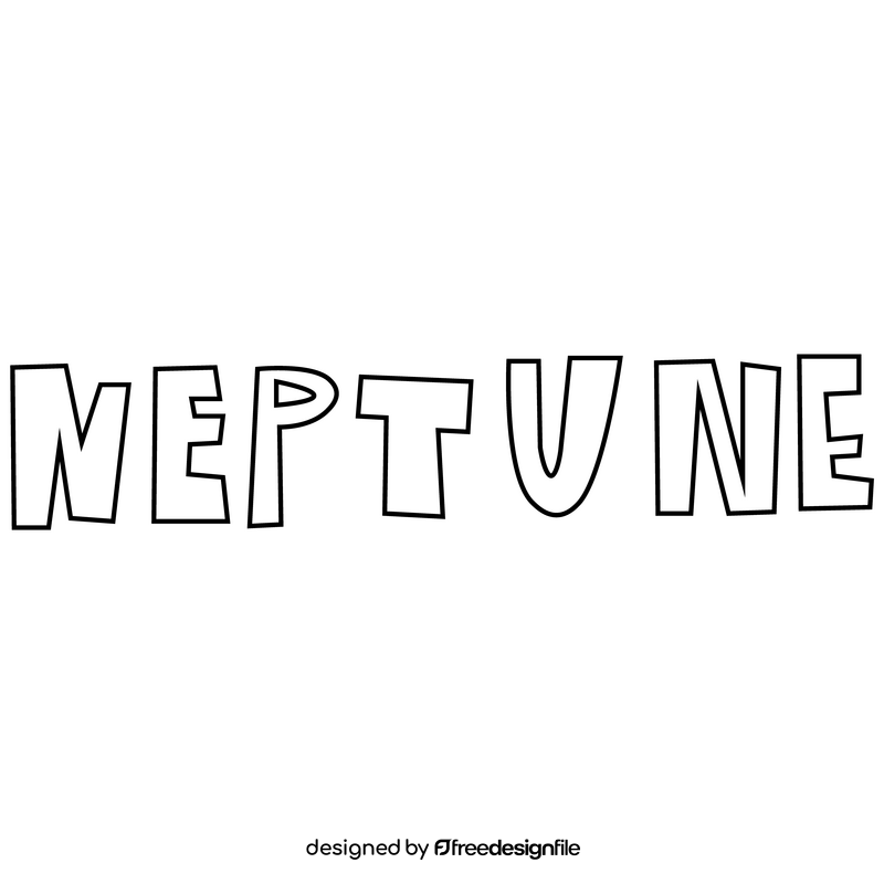 Free neptune logo black and white clipart