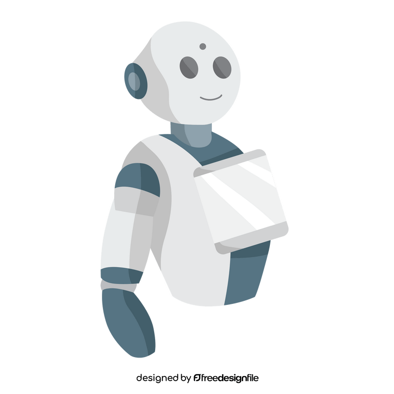 Robot waiter clipart