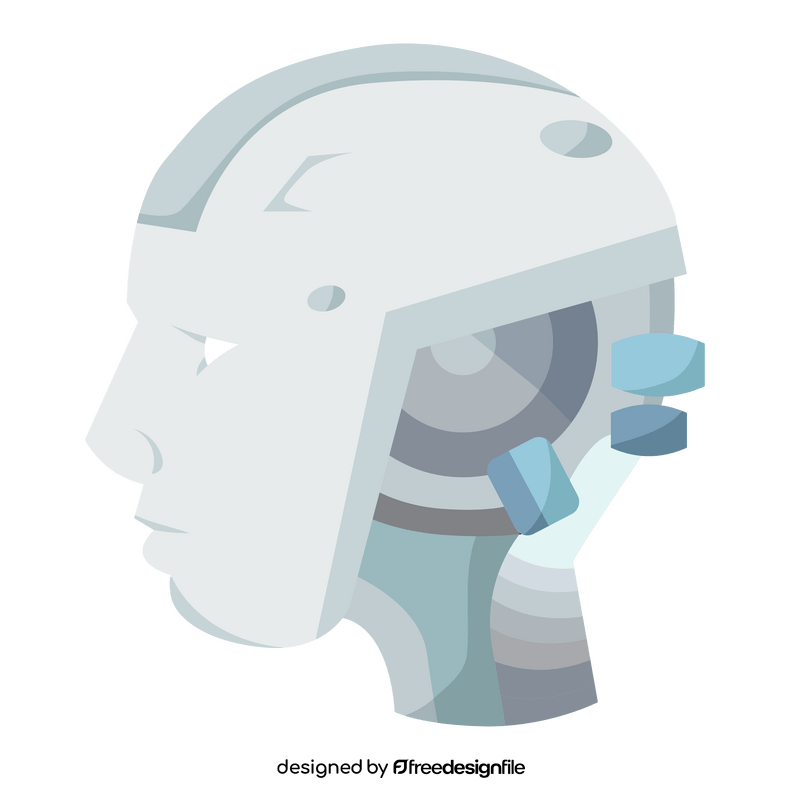 Human robot head clipart