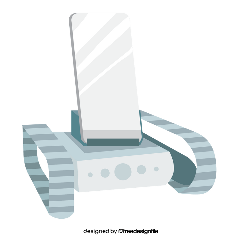 Smartphone assistant robot clipart