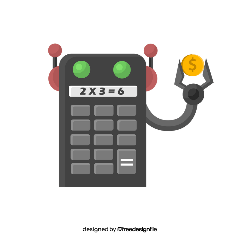 RPA Cost Calculation, calculator clipart