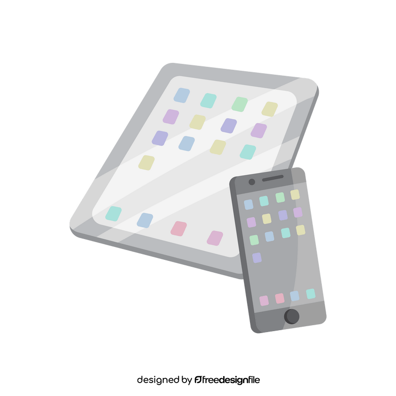 Smartphone and tablet clipart