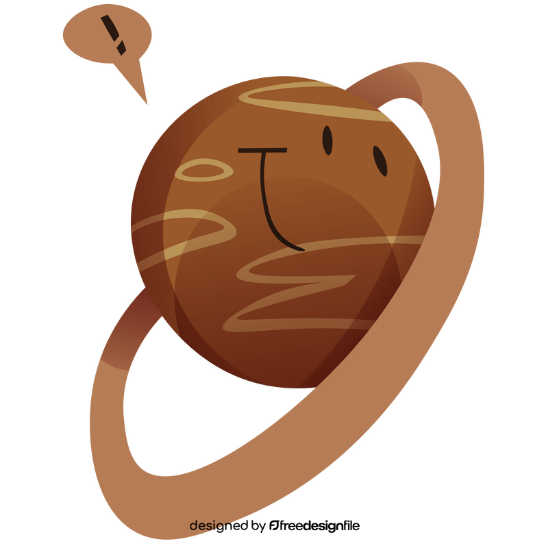 Saturn happy drawing clipart