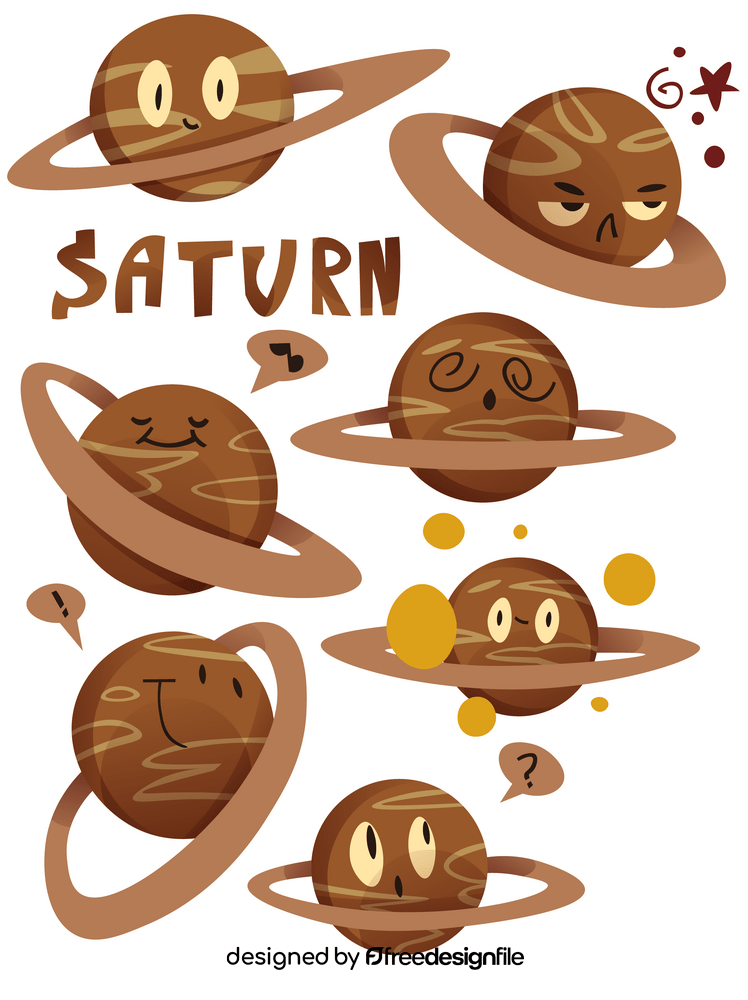 Saturn planets vector