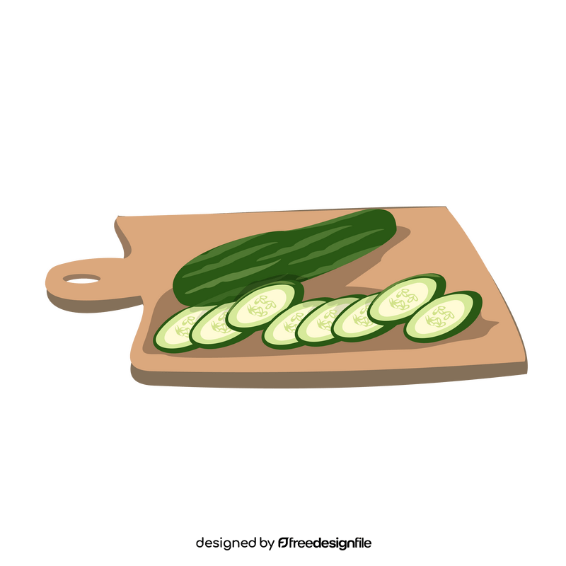 Cutting cucumbers clipart