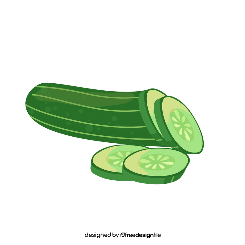 Cartoon cucumber slices clipart