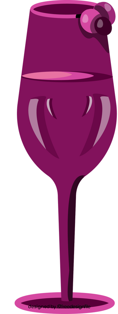 Cartoon glass of red wine clipart