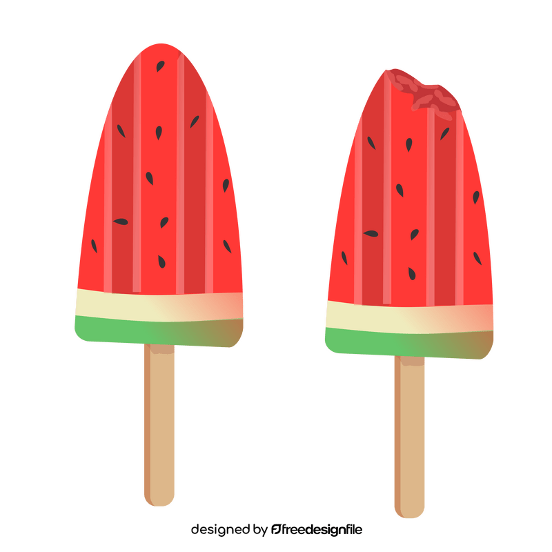 Watermelon popsicles, watermelon on a stick clipart