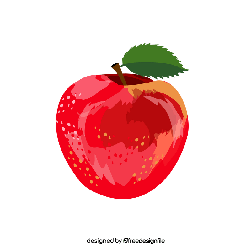 Red apple cartoon clipart