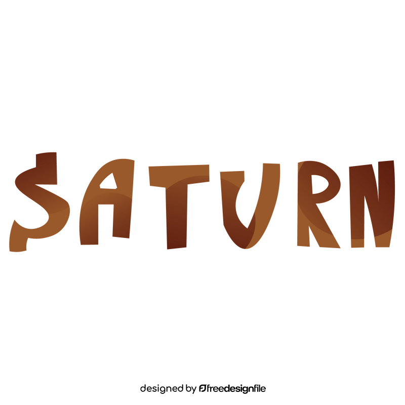 Saturn text logo clipart
