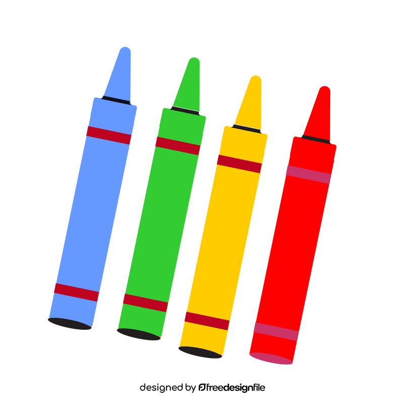 Cartoon crayons clipart