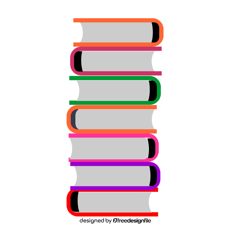 Stack of books clipart