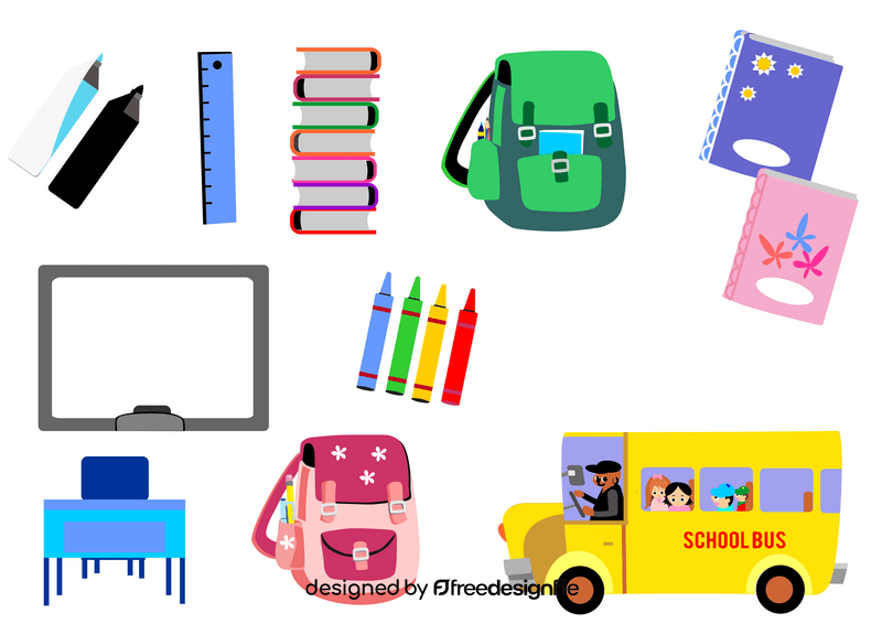 School set vector