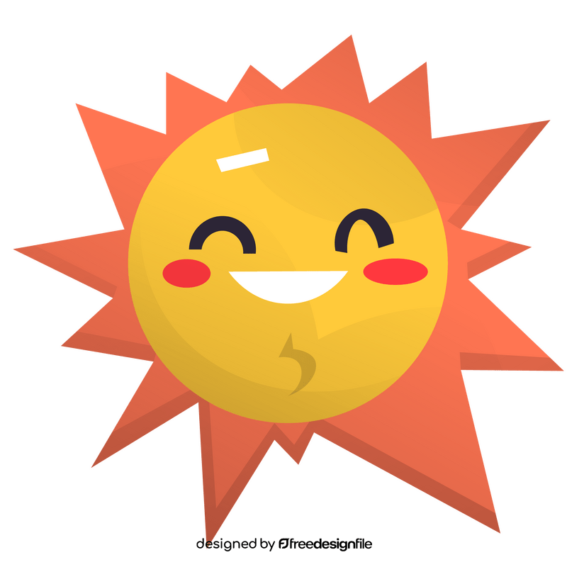 Cute happy sun illustration clipart