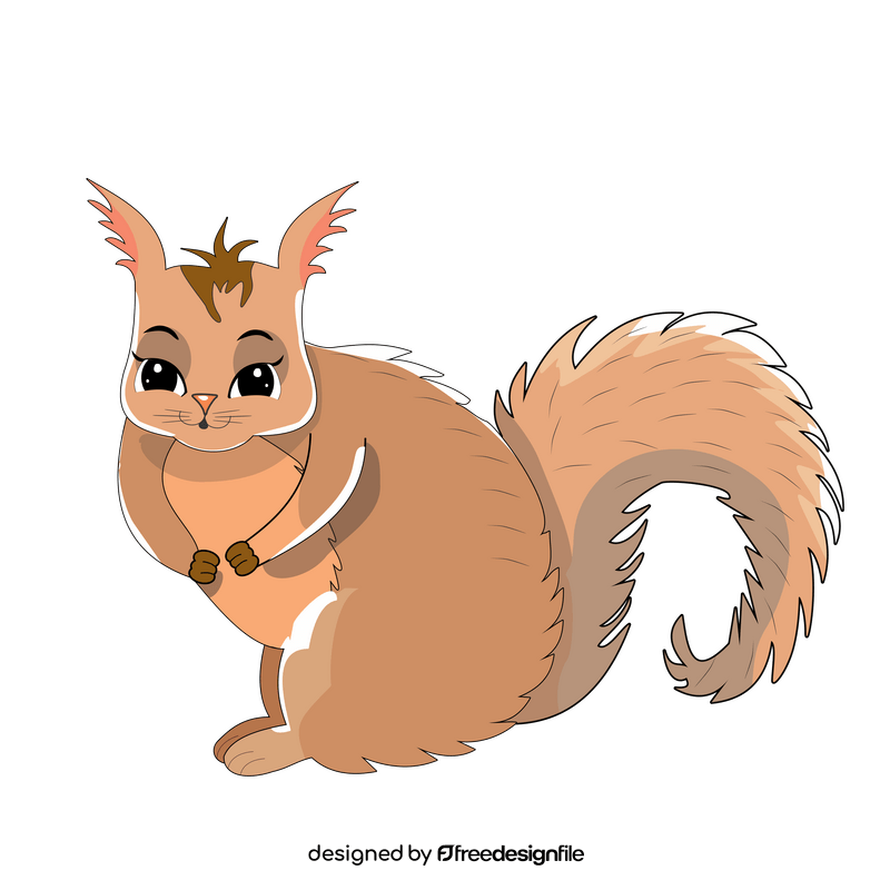 Cartoon baby squirrel clipart