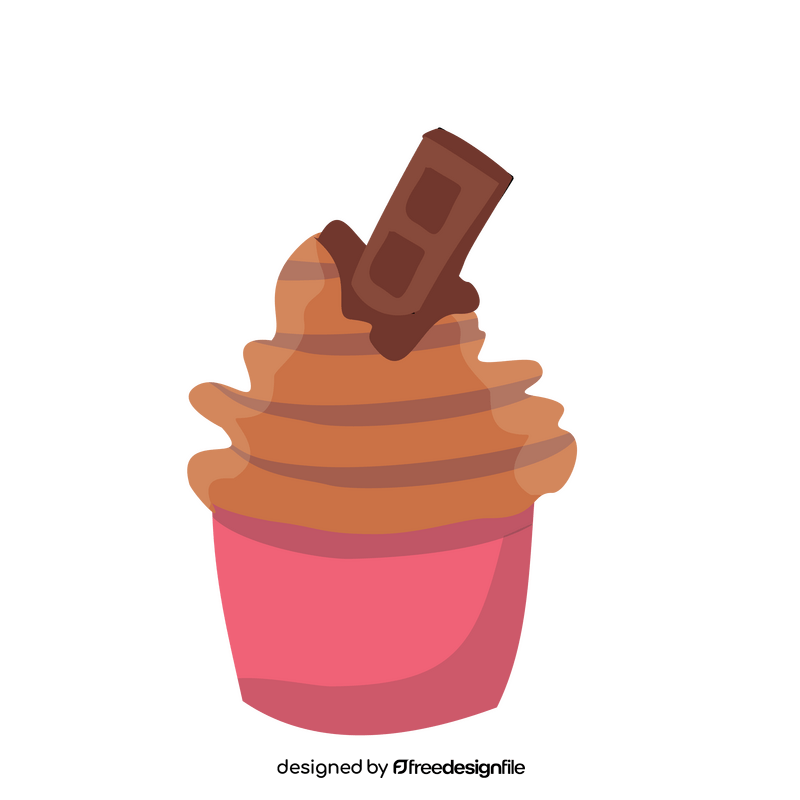 Chocolate cupcake illustration clipart